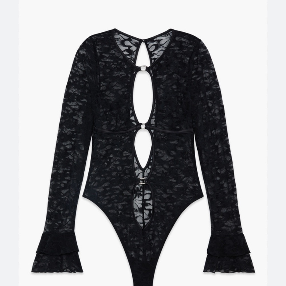 Savage X Fenty Black Lace Bodysuit - Picture 4 of 7